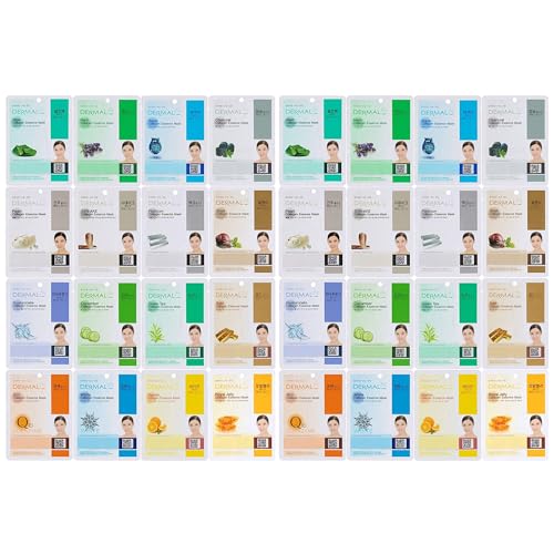 DERMAL 32 Combo Pack Made in Korea Facial Mask – 20+ Years of - Product Imagery