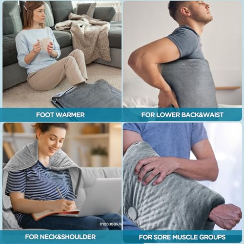 Heating Pad Extra Large 22x33 & Foot Warmer Double Sided 2 in 1, - Product Imagery
