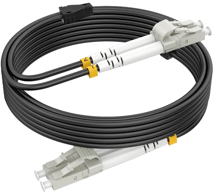 RamboCables OM3 LC to LC Fiber Patch Cable Armored Multimode, 65ft/20m