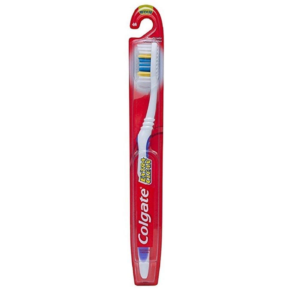 Colgate Extra Clean Toothbrush, Medium, Colors May Vary - Product Imagery