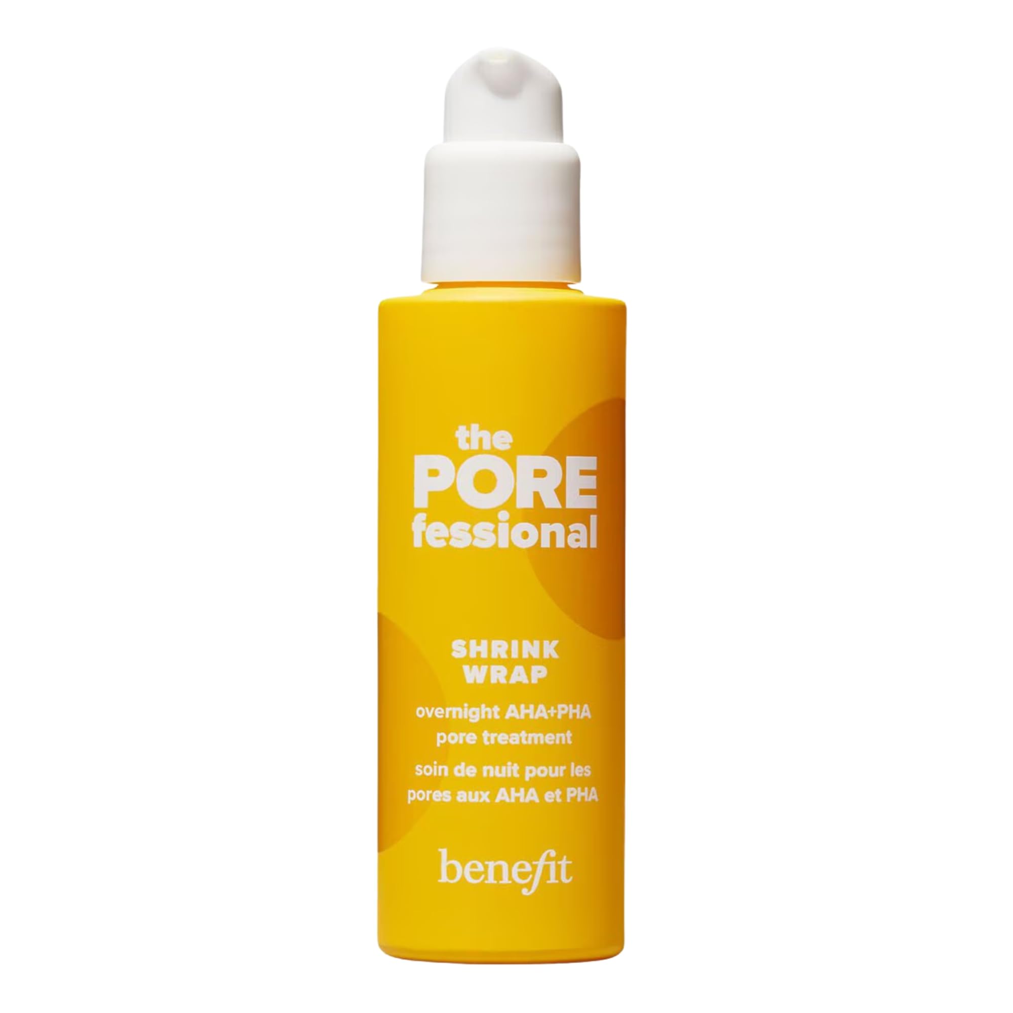 Benefit Porefessional Shrink Wrap Overnight Pore Treatment 1.6oz tube showing smooth, clear packaging and product branding.