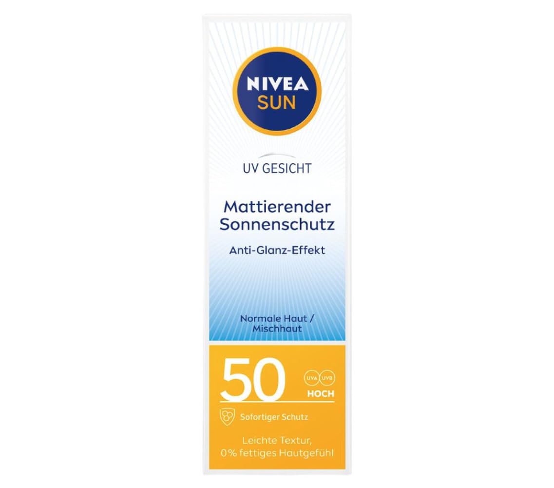NIVEA Shine Control Face Cream Bundle – 2 x 50 ml (Total 100 ml / 3.38 fl oz) Lightweight Daily Facial Moisturizer for O