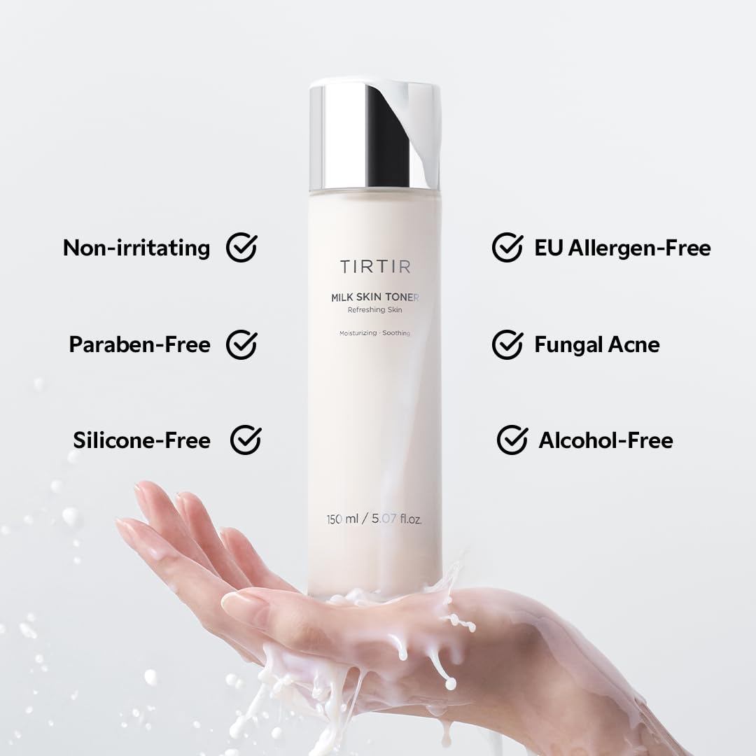 TIRTIR Milk Skin Rice Toner - Deep Moisturizing, Hydrating and Refreshing for face, Niacinamide, Ceramide, Rice Bran Ext