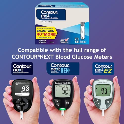 Ascensia Contour Next Blood Glucose Diabetes Test Strips, 70 - Product Imagery