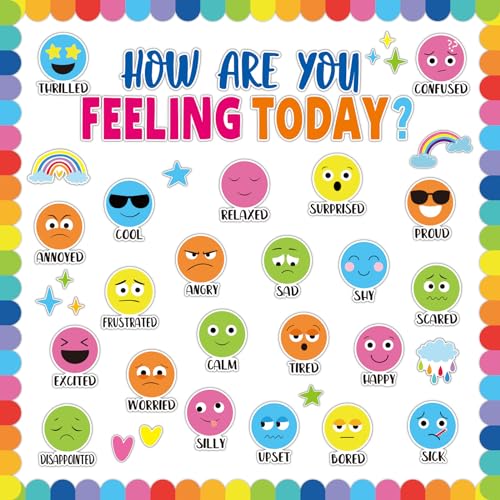 Colorful Feeling Emotion Bulletin Board Set Classroom - Product Imagery
