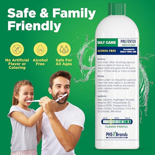 Prevention Daily Care Mouthwash, Hydrogen Peroxide Rinse 16 oz - Product Imagery