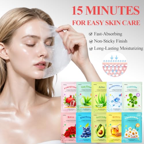 ANKOOY 33 Pack Face Masks Skincare Gifts for Teens Girls - Product Imagery