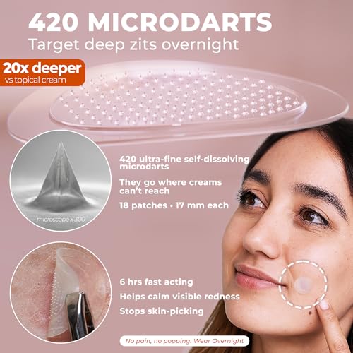 OMMA Korean Microdart Acne Patch, Cystic Acne Treatment, - Product Imagery