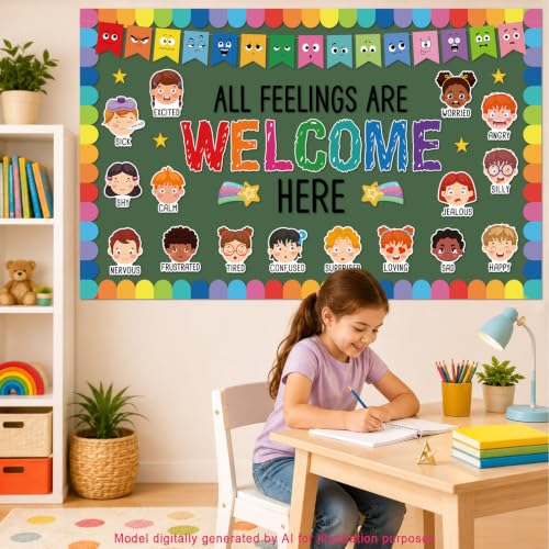 Feeling Emotion Bulletin Board Mental Health Back to School - Product Imagery