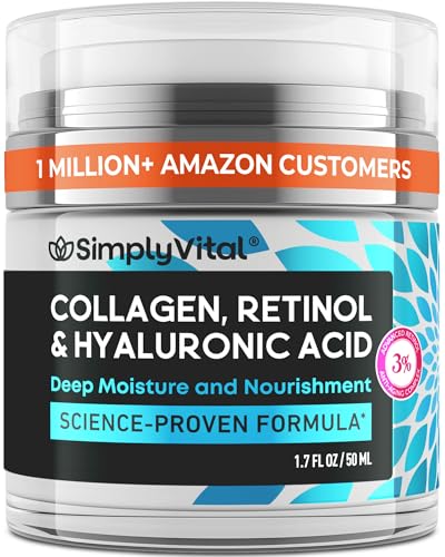 SimplyVital Face Moisturizer Retinol Collagen Hyaluronic Acid - Product Imagery