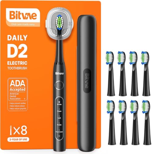 Bitvae ADA Accepted Electric Toothbrush, 60-Day Battery Travel - Product Imagery