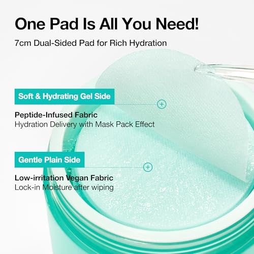 Anua PDRN 100 Hyaluronic Acid Toner Pad, 6.1 fl oz, 60 Count - Product Imagery
