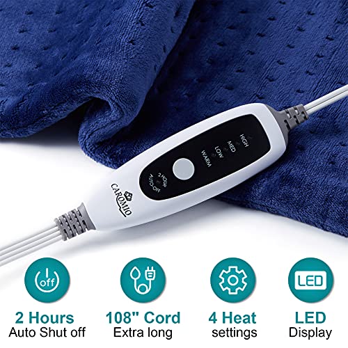 Heating Pad for Back Pain Relief, CAROMIO 33"x17" Extra Large - Product Imagery