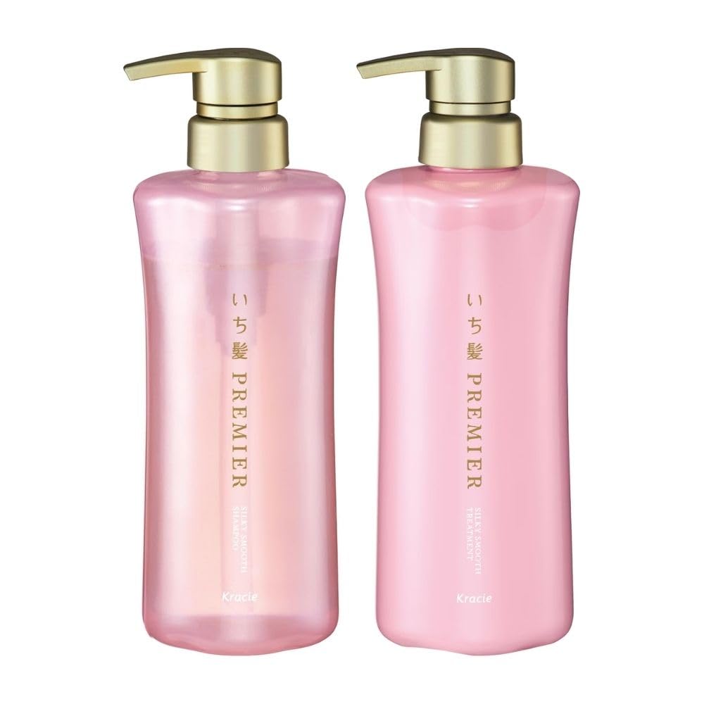 TokyoSuperSale Ichikami The Premium, Silky Smooth Shampoo and Treatment Bottle Set, Extra Damage Care, Non Silicone Sulf