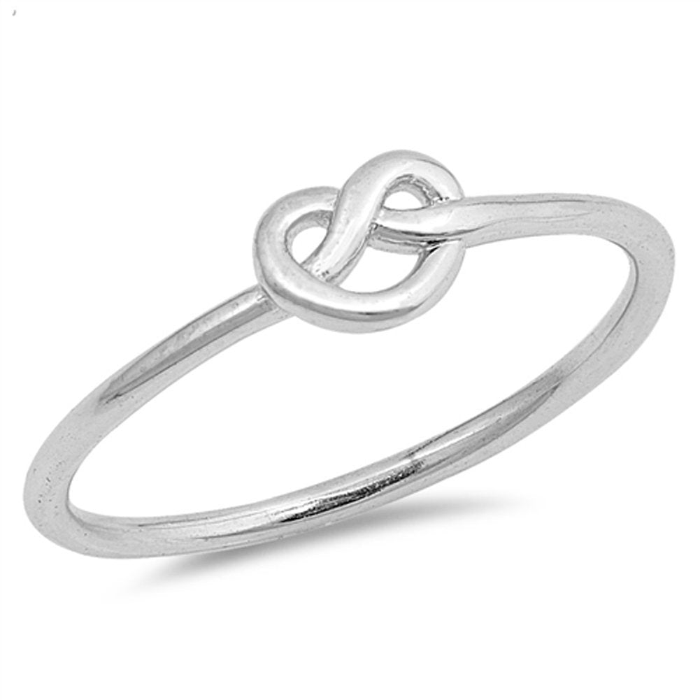 Sac Silver CHOOSE YOUR COLOR Sterling Silver Knot Ring – full view, size 6