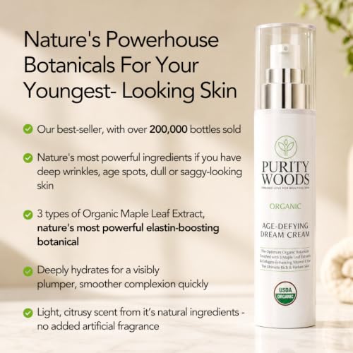 Purity Woods Anti Aging Face Cream, Age Defying Dream Cream, - Product Imagery