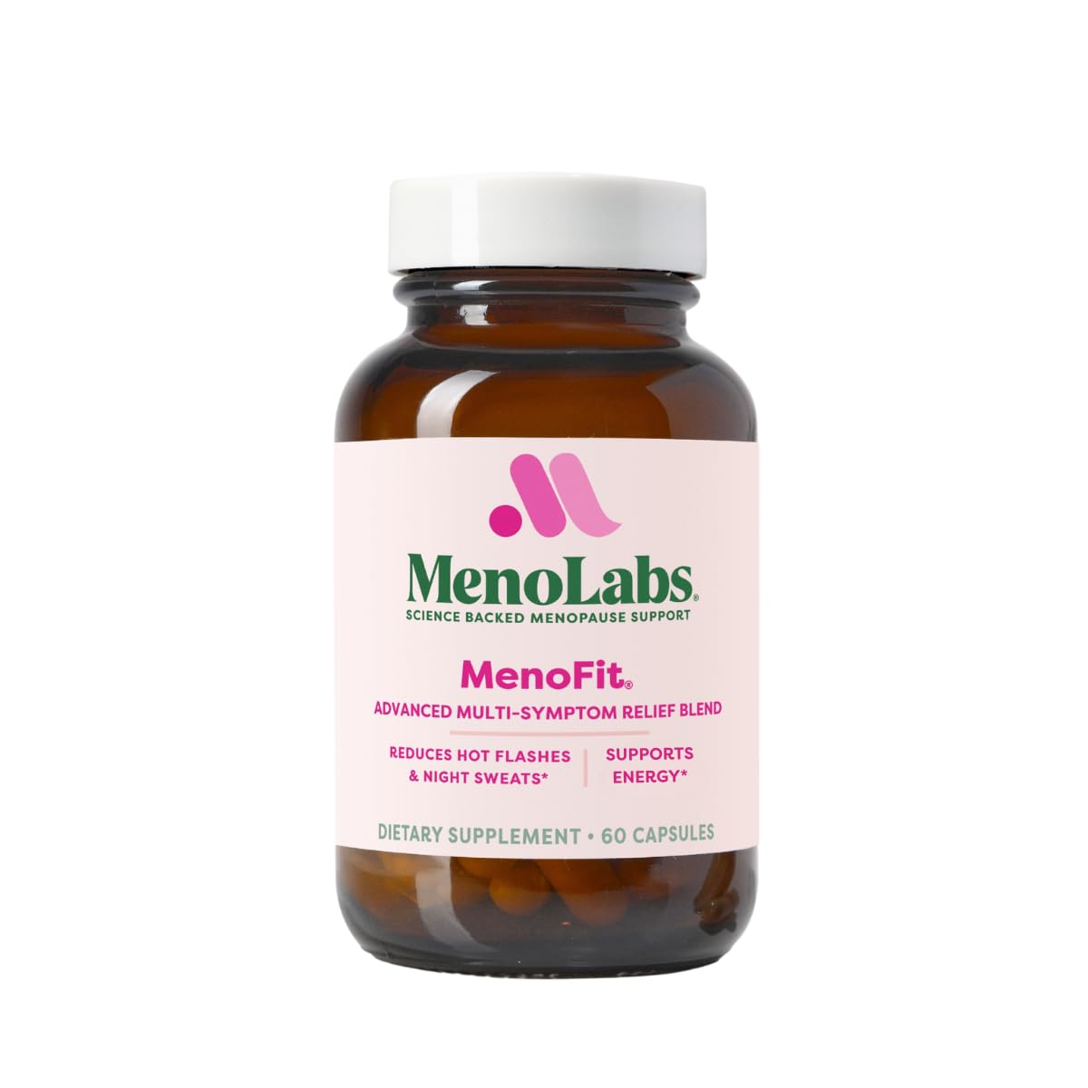 MENOLABS MenoFit, Menopause Supplements for Women - 60 Capsules - Product Imagery