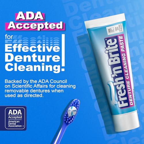 Fresh 'n Brite Denture Cleaner Paste, ADA Accepted Dual Action - Product Imagery