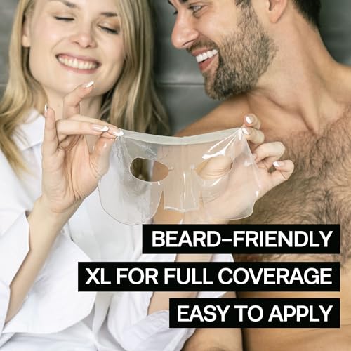 HommeFace Men’s Revitalizing Hydrogel Face Sheet Mask Set, 5ct. - Product Imagery