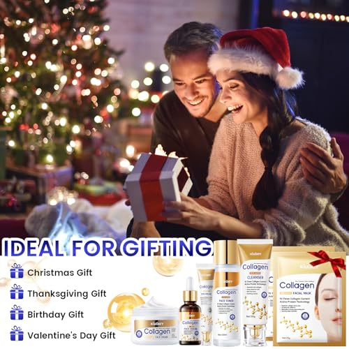 Collagen Skin Care Set - 7PCS Moisturizing Skin Care Set Reduce - Product Imagery