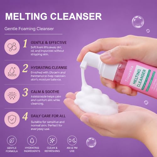 Calcium Daily Skincare Set, Facial Care Kit with Cleanser, - Product Imagery
