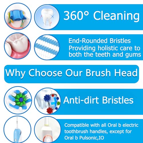 Replacement Toothbrush Heads Compatible with Braun Oral b - Product Imagery