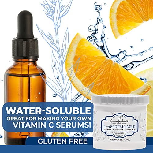 100% Pure L-Ascorbic Acid (Cosmetic Vitamin C Powder for Face) - Product Imagery