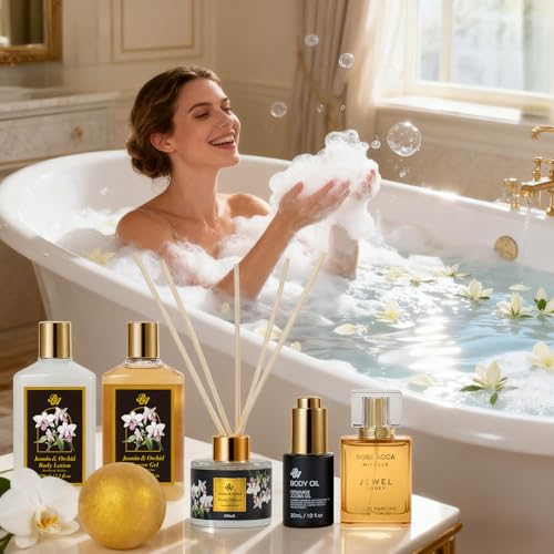 35 Pcs Gifts for Women, Orchid Spa Gifts Basket Set, Birthday, - Product Imagery