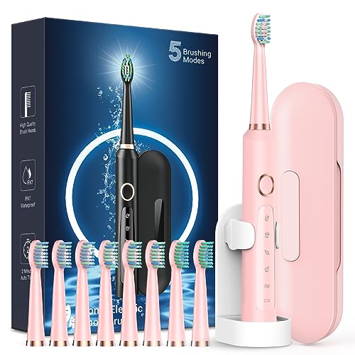 Rtauys M5 Sonic Electric Toothbrush for Adults and Kids - - Product Imagery