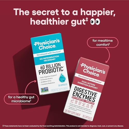 Physician's CHOICE Digestive Enzymes for Bloating & Digestion - - Product Imagery