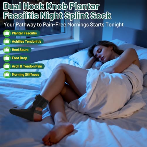 Plantar Fasciitis Night Splint Sock - Hook Knob Adjustment - Product Imagery