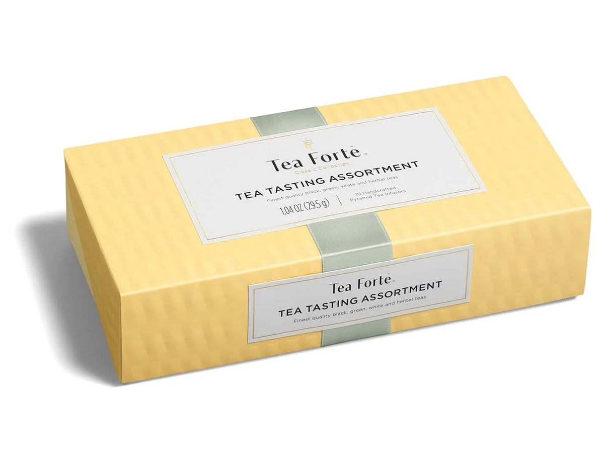 Tea Forte Tea Sampler, 10 Pyramid Infuser Bags, Premium Tea Gift Set – close-up detail