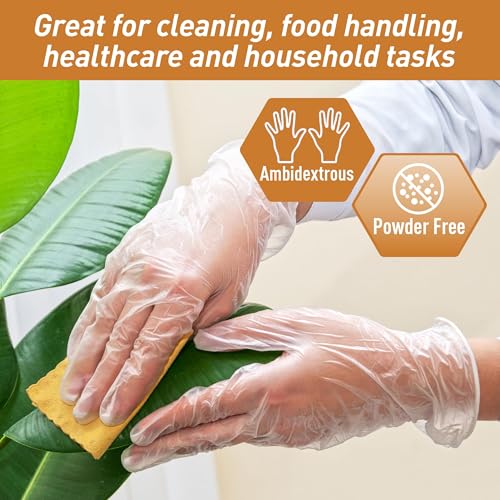 MedPride General Purpose Powder-Free Vinyl Gloves, Medium, - Product Imagery