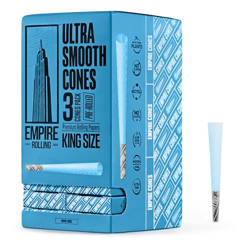 Premium Ultra Smooth Pre-Rolled Cones Blue King Size Box – - Product Imagery