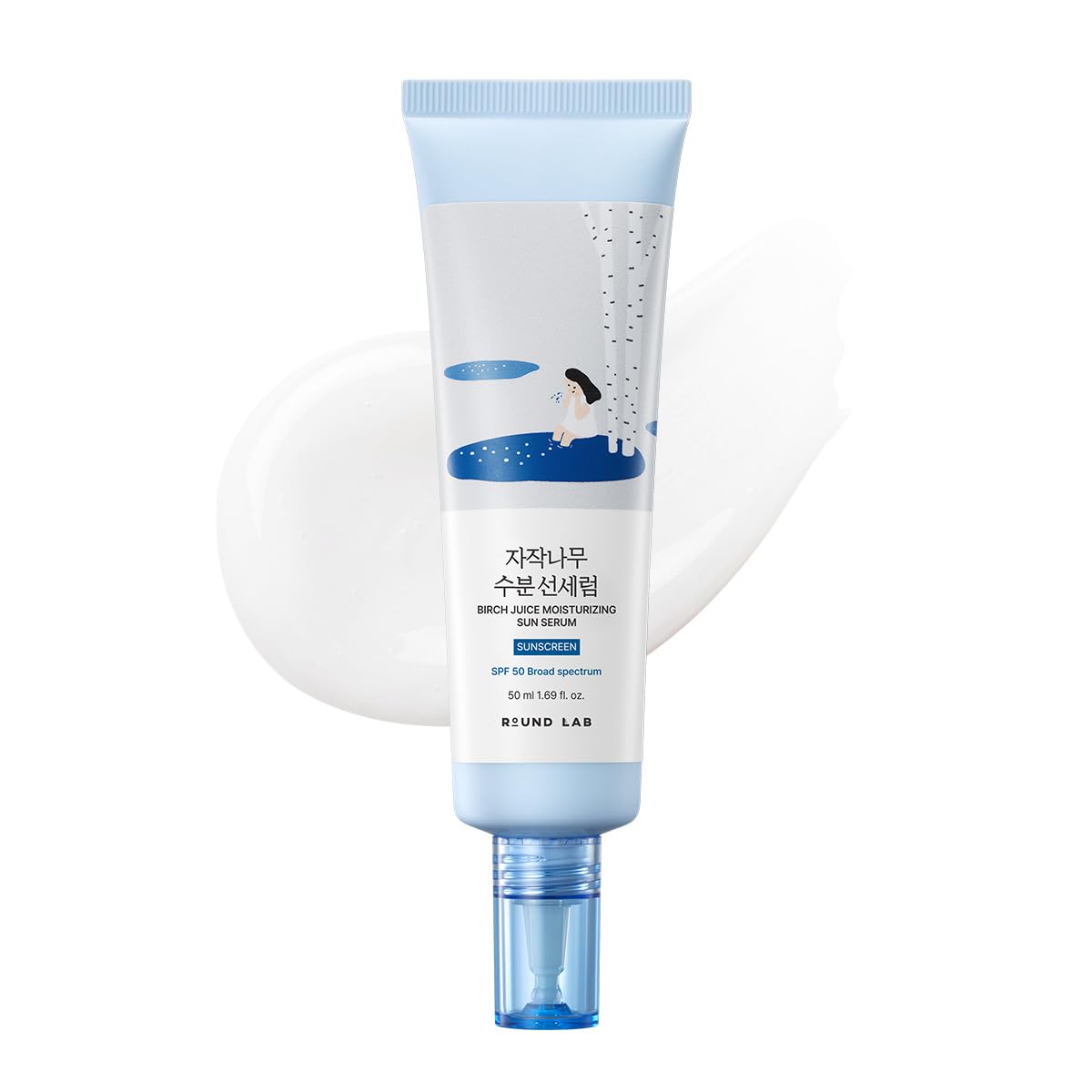 ROUND LAB Birch Juice Moisturizing Sun Serum SPF 50, 1.69 Fl Oz – product photo (Facial Sunscreens)