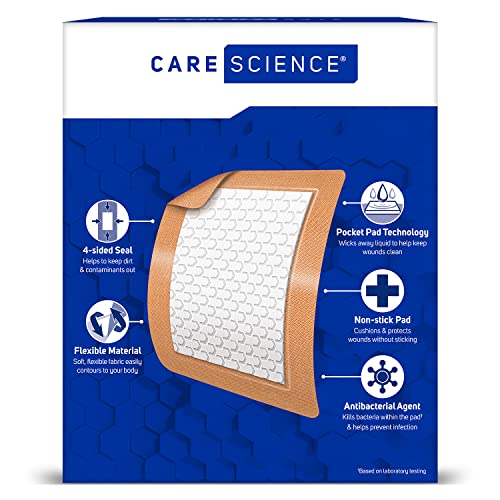 Care Science Fabric Adhesive Pad Bandages, Extra Large, 3in x - Product Imagery