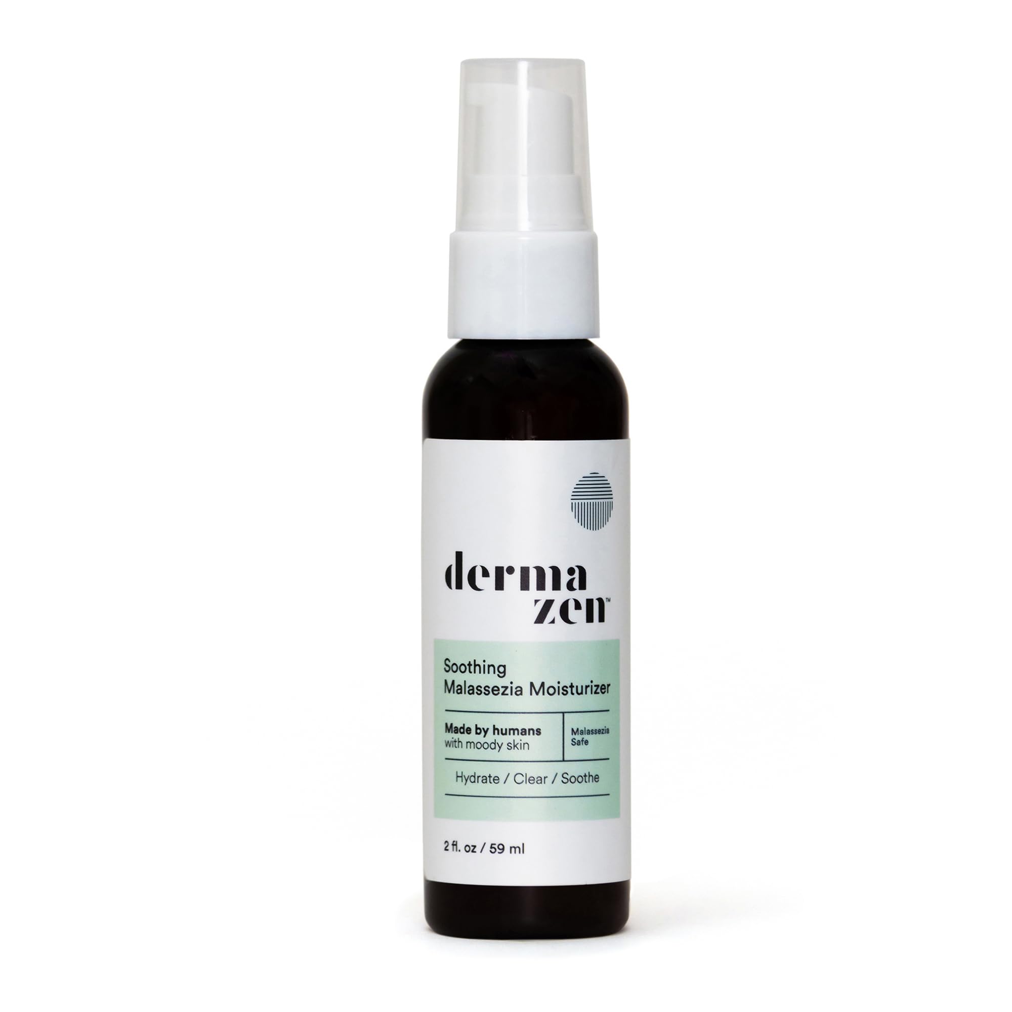 Dermazen Hydrating Facial Moisturizer for dry, flaky, itchy skin in a 2oz jar, showing the creamy moisturizer texture.