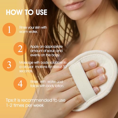 VOERUY Body Scrub, Turmeric Exfoliating Body Scrub, with Coconut - Product Imagery