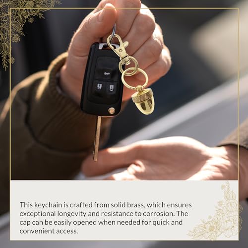 Key Chain Acorn Pill Holder | Acorn Pill Holder is crafted from - Product Imagery