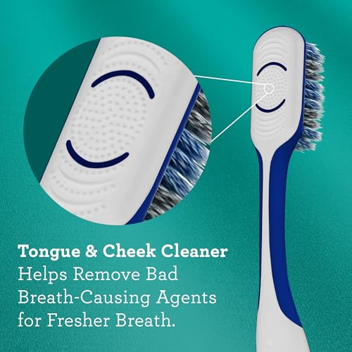 GuruNanda Gentle Giant Toothbrush with Dual Action Flossing - Product Imagery