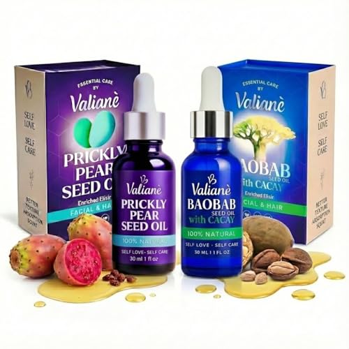 VALIAN&Egrave; VALKYRIA COSMETIC LABS SKIN RENEW OIL DUO Prickly Pear + Baobab - Face Hair, 2 x 1 fl oz - VALIANÈ