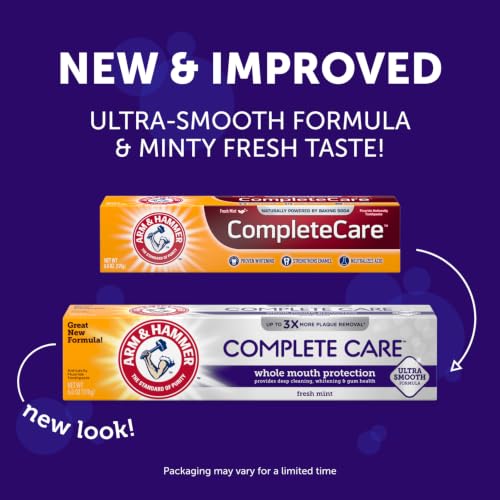 ARM & HAMMER Complete Care Toothpaste, Fresh Mint, 6.0 oz - Product Imagery