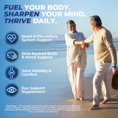 VITAL NUTRITIVE Omega 3 Fish Oil 2400mg - 864mg EPA 576mg DHA - Product Imagery