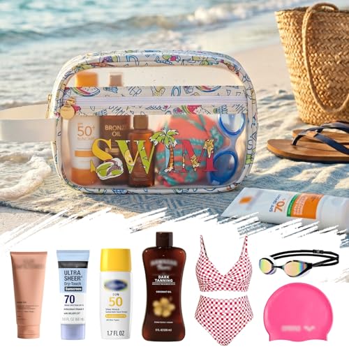COSHAYSOO Clear SWIM Bag Swimming Pool Day Accessories for Women - Product Imagery