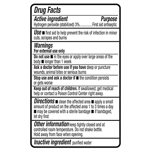 Amazon Basics Hydrogen Peroxide Topical Solution USP, First Aid - Product Imagery
