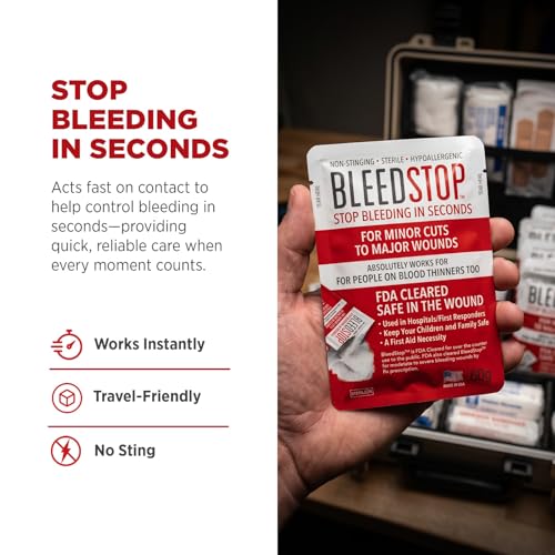 BleedStop™ First Aid Powder for Blood Clotting, Trauma Kit, - Product Imagery