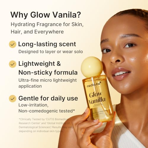 medicube Glow Vanilla Hair & Body Fragrance Mist, 3.38 fl. oz. - Product Imagery