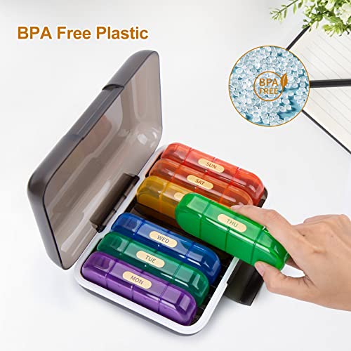MURRI&MURRDI Pill Organizer 4 Times a Day, Daily Pill Box Large - Product Imagery