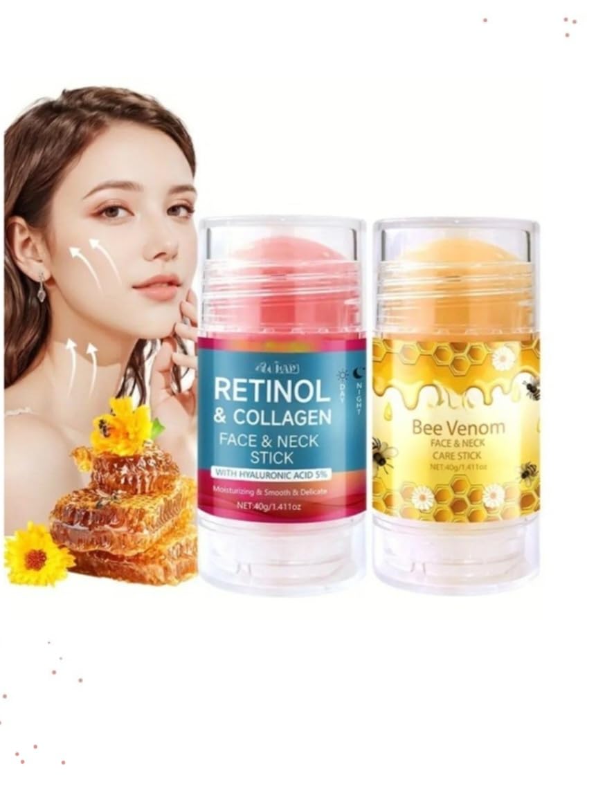 Retinol Collagen Face & Neck Stick and Bee Venom Cream Hydrating - Product Imagery