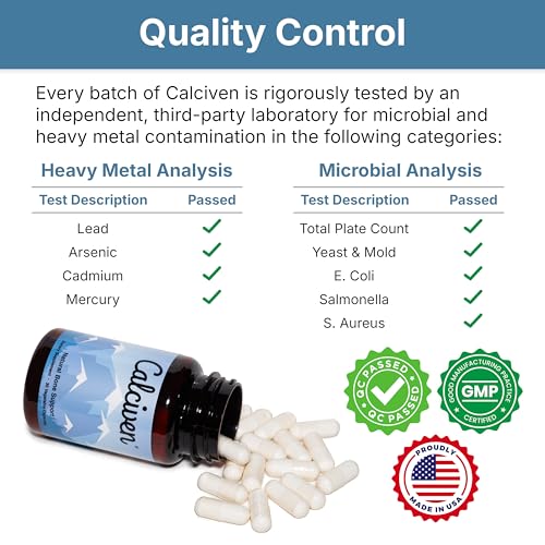 Calciven Natural Bone Support Supplement, Vegetarian, Gluten-Free - Product Imagery